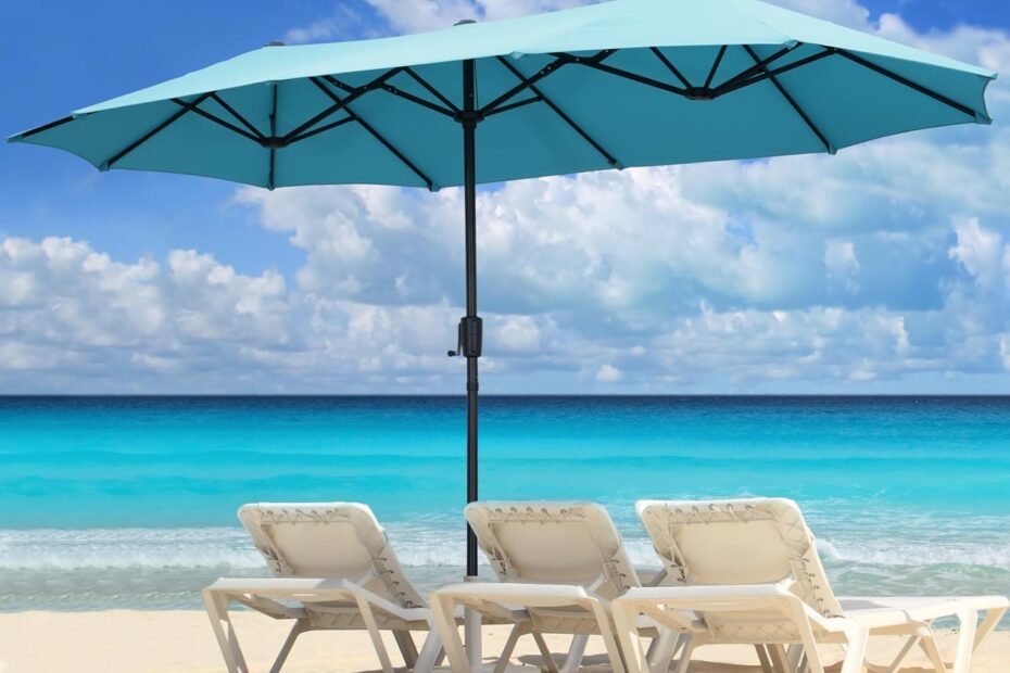 Stay Cool in Style: Review of the 13Ft Double-Sided Patio Umbrella
