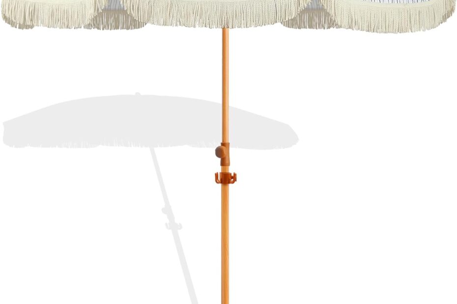 Stay Cool in Style: Review of the 6.5ft Fringe Patio Umbrella