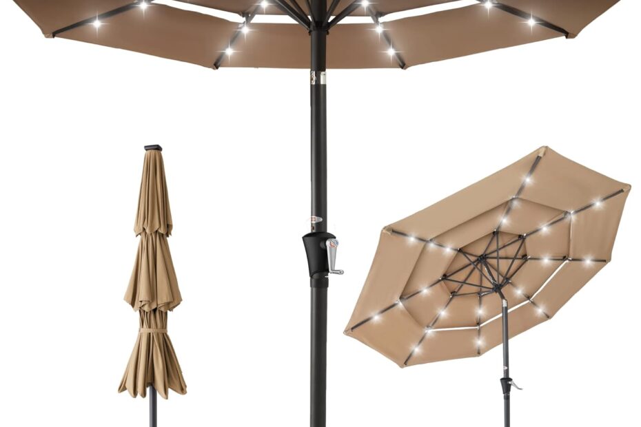 Stay Cool in Style: Review of the Best Choice 10ft Solar Patio Umbrella