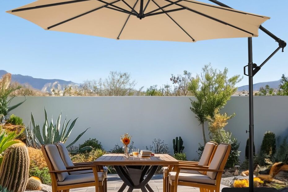 Stay Cool in Style: Review of the wikiwiki 10ft Patio Umbrella with Base