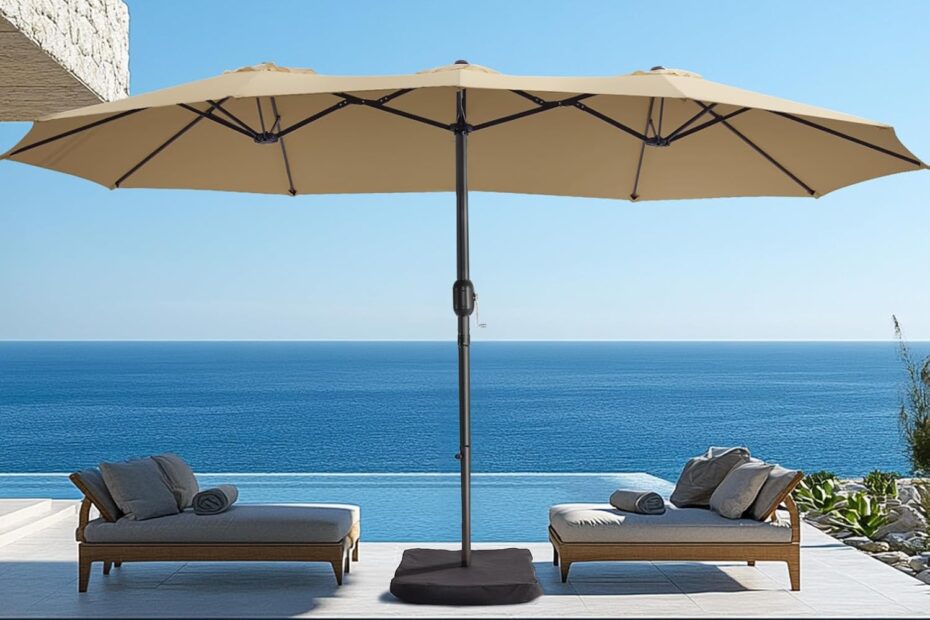 Stay Cool in Style: Review of the wikiwiki 15ft Double-Sided Patio Umbrella