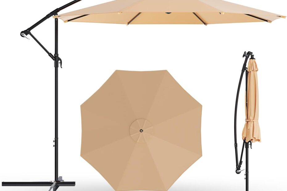 Stay Cool in Style: The Ultimate 10FT Offset Patio Umbrella Review