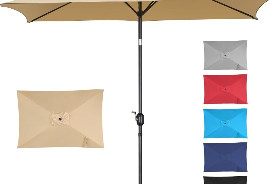 Stay Cool in Style: Yaheetech 6.5x10FT Patio Umbrella Review