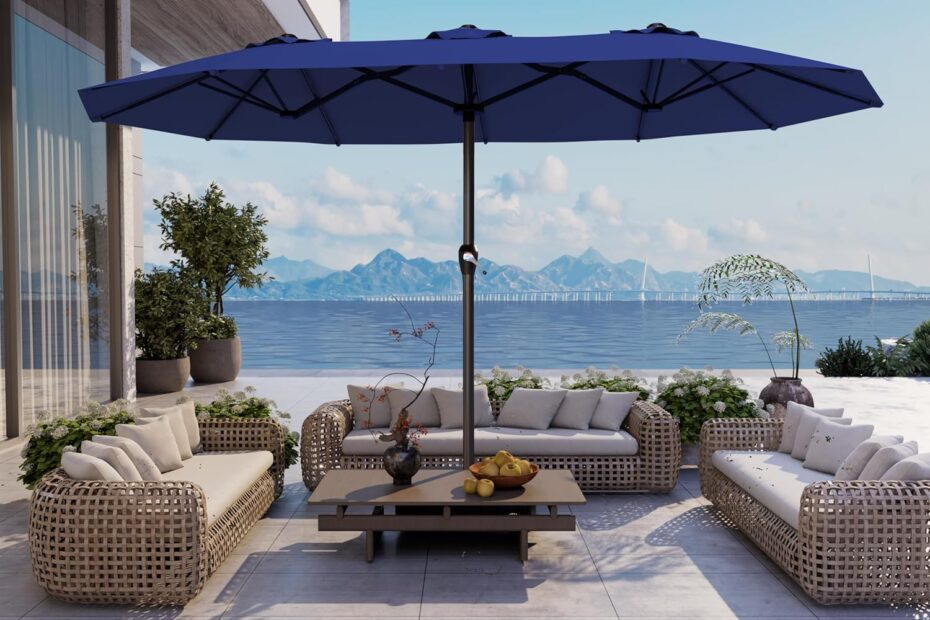 Stay Cool Outdoors: Review of the 15FT Double Sided Patio Umbrella