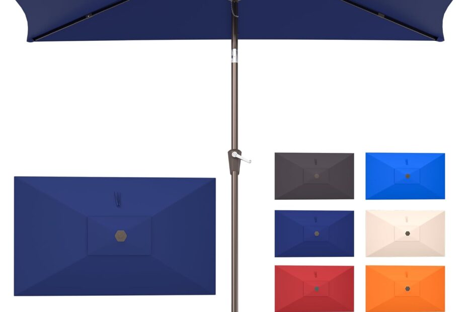 Stay Cool This Summer: Review of the 6.6x10ft Navy Patio Umbrella