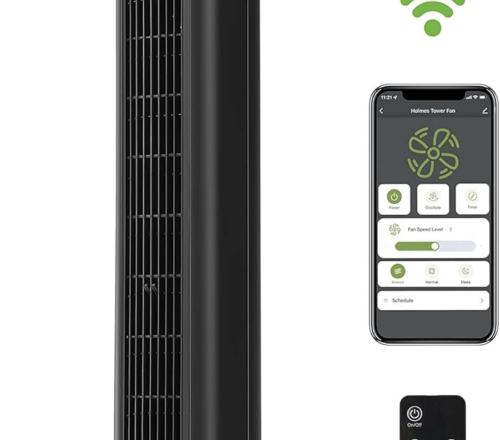 Stay Cool with the HOLMES 36" Smart Wi-Fi Tower Fan: A Review of Its Alexa Compatibility and Features