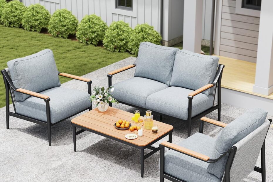 Stylish Comfort: Review of the Outdoor Sofa Conversation Set for Every Patio