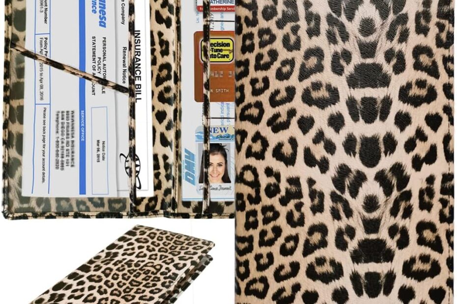 Stylish Organization: Review of the Premium Leopard Print Car Registration & Insurance Holder