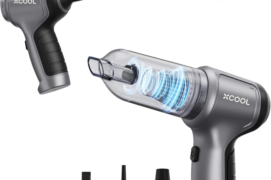 The Ultimate 4-in-1 Car Vacuum: Compact Power for Pet Hair and More!