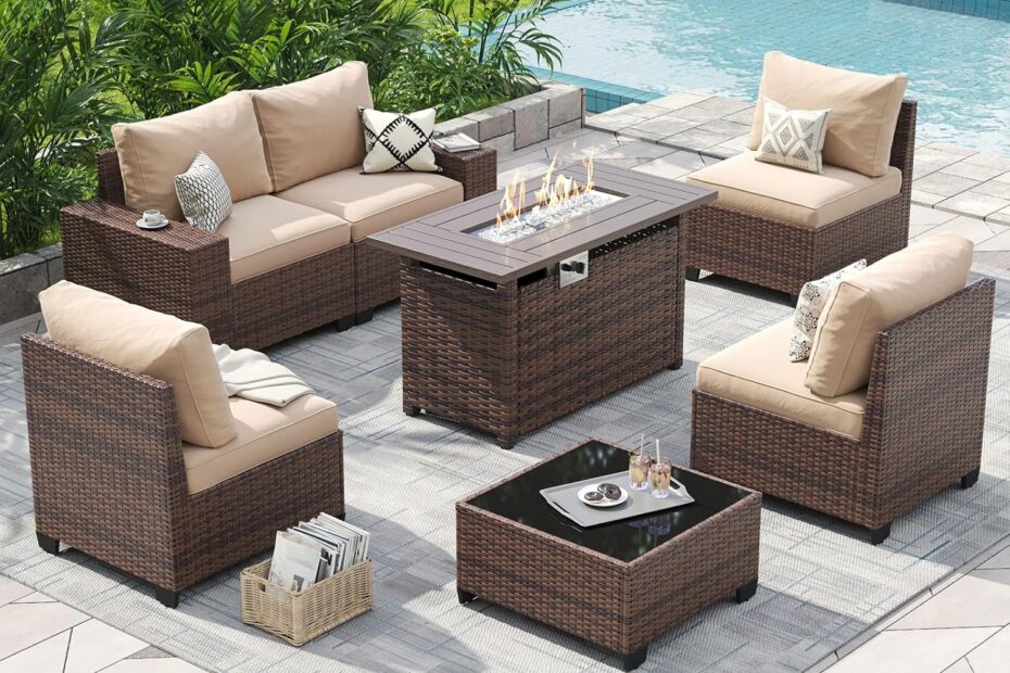 Transform Your Backyard: Aoxun 7-Piece Outdoor Patio Furniture Set with Fire Pit Review