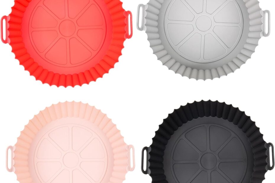 Transform Your Cooking: Review of 4pcs Reusable Silicone Air Fryer Liners for Effortless Cleanup!