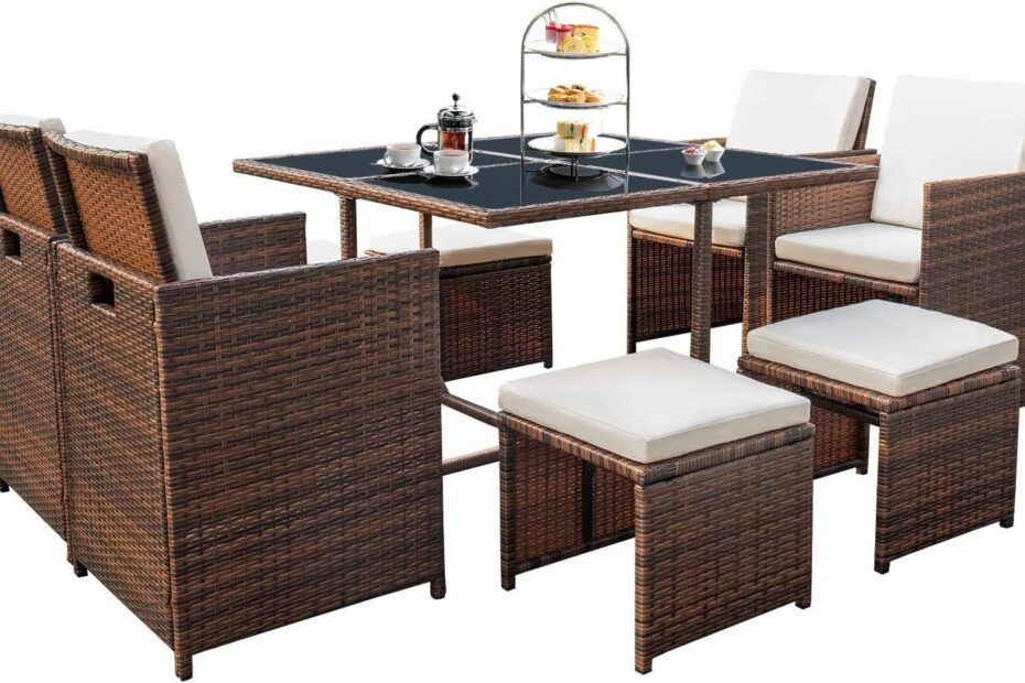 Transform Your Outdoor Oasis: Devoko 9-Piece Patio Dining Set Review