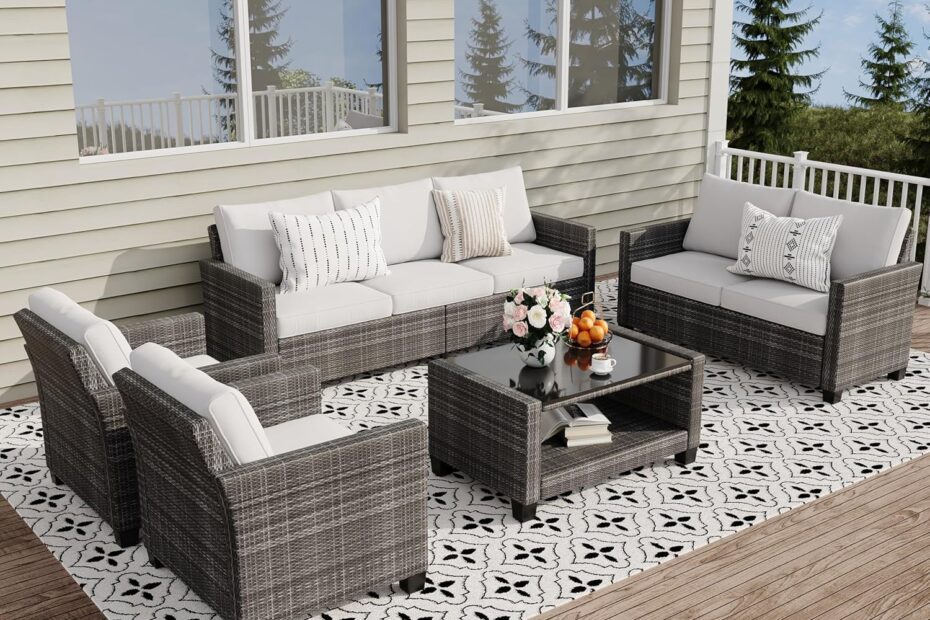 Transform Your Outdoor Oasis: Review of the 5-Piece Rattan Patio Furniture Set