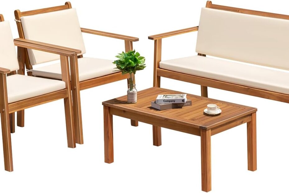 Transform Your Outdoor Space: Greesum 4-Piece Bistro Sofa Set Review