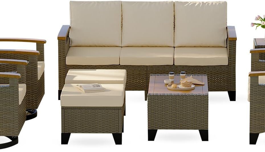 Transform Your Outdoor Space: MELLCOM 8-Piece Patio Furniture Set Review