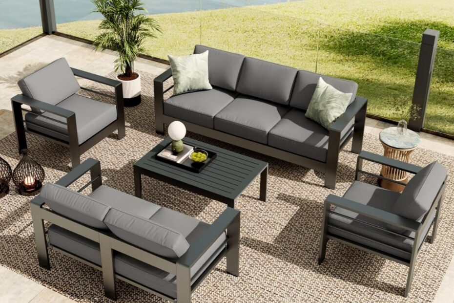 Transform Your Outdoor Space: Review of the 7 Seats Aluminum Patio Furniture Set