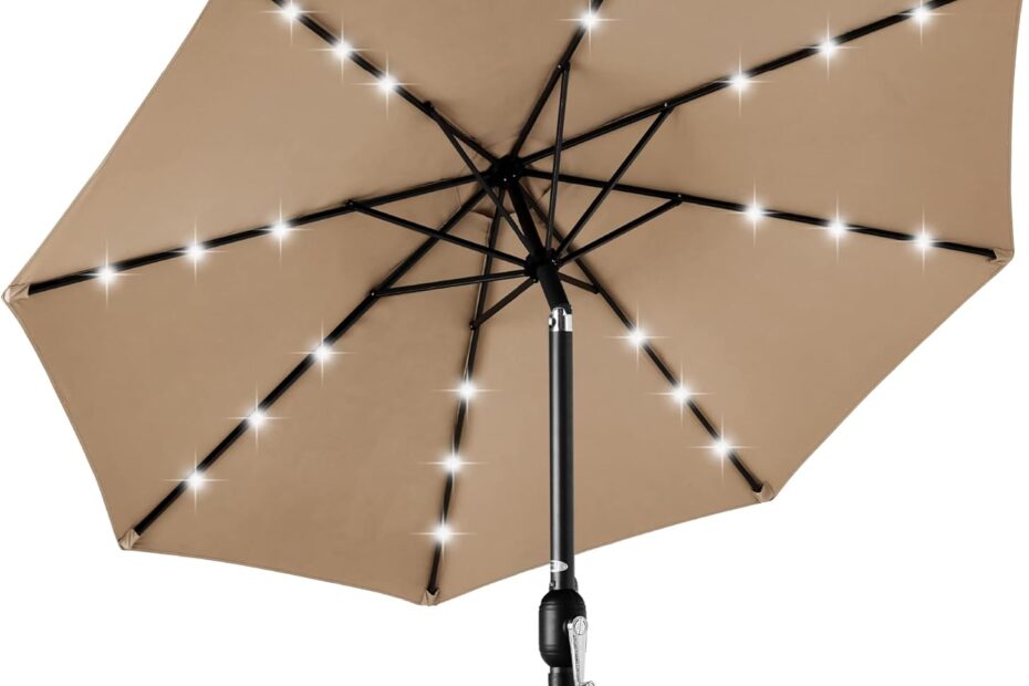 Transform Your Outdoor Space: Review of the Best Choice 10ft Solar LED Patio Umbrella