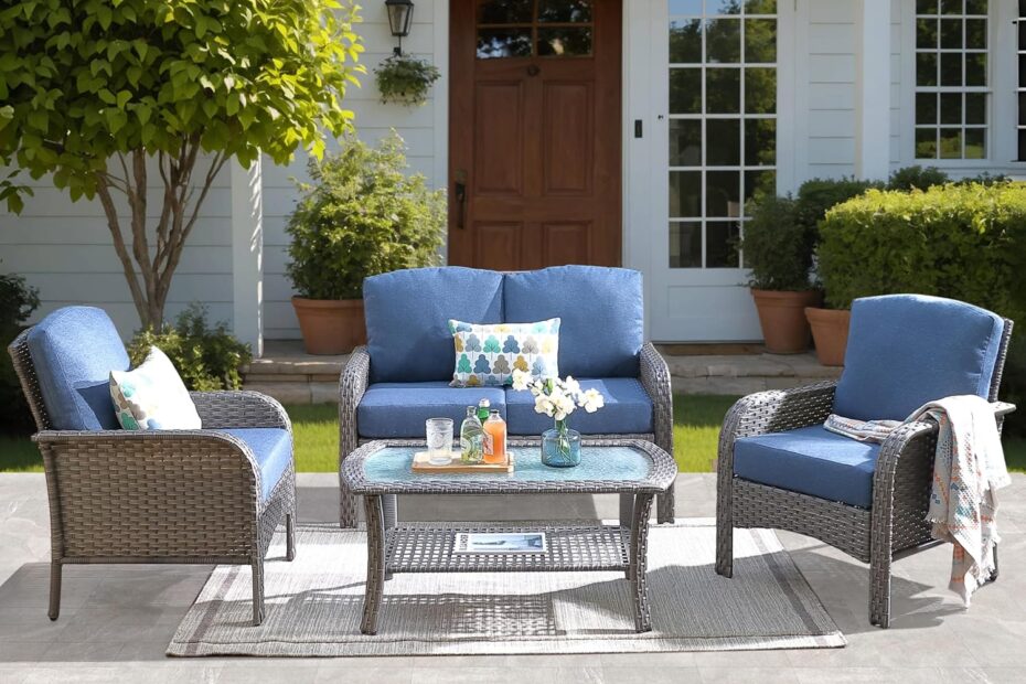 Transform Your Outdoor Space: Review of the OVIOS 4-Piece Patio Furniture Set