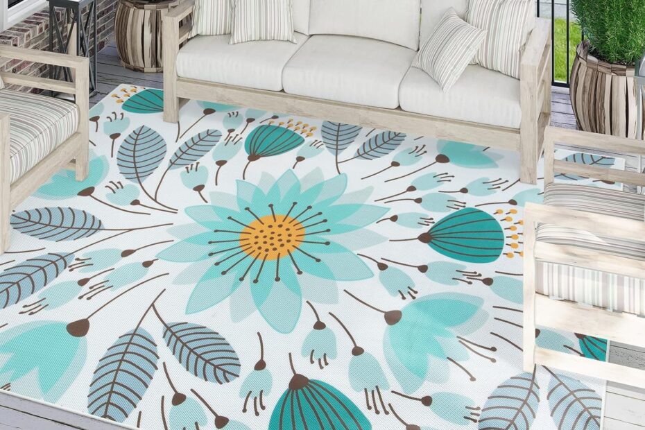 Transform Your Outdoor Space: Review of Uphome 8x10 ft Non-Slip Floral Rug