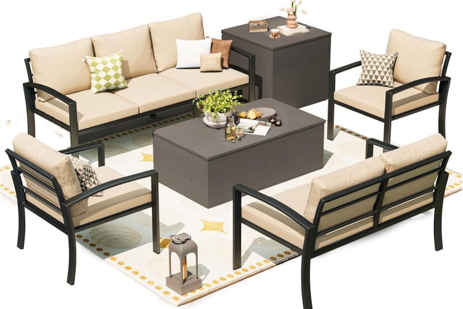 Transform Your Outdoor Space: U-MAX 7-Piece Metal Patio Furniture Set Review
