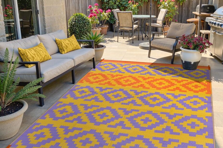 Transform Your Outdoor Space with Anidaroel's Stylish 6x9 Waterproof Patio Rugs!