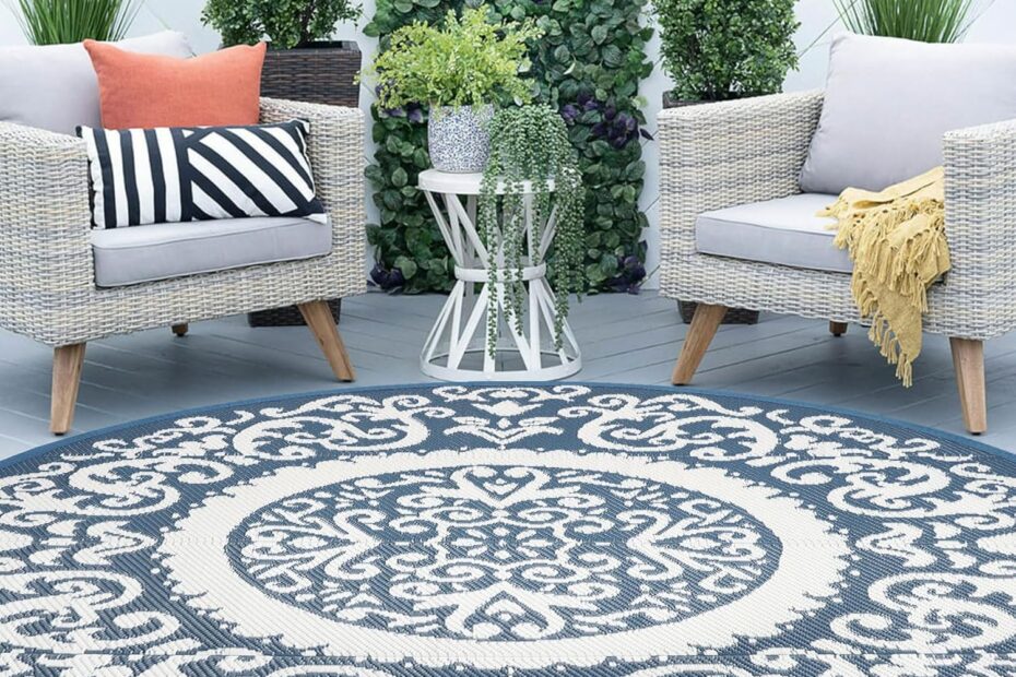 Transform Your Outdoor Space with Homcomoda's Stylish Round 8ft Waterproof Rugs!