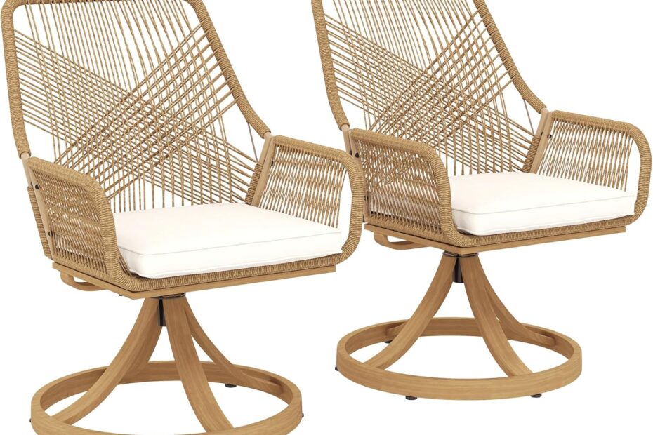 Transform Your Outdoor Space with Outsunny's Swivel Patio Chairs: A Perfect Blend of Comfort and Style!