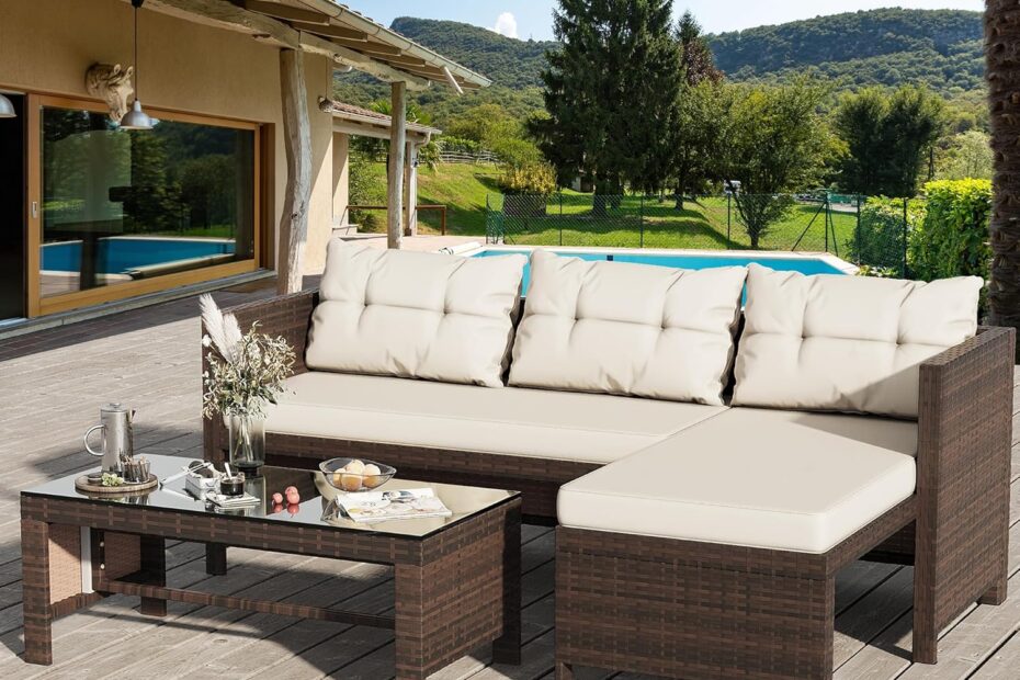 Transform Your Outdoor Space with Shintenchi 3-Piece Wicker Patio Furniture Set