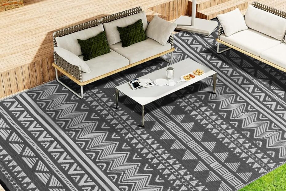 Transform Your Outdoor Space with the 10x14 Waterproof Patio Rug: A Must-Have for Camping and More!