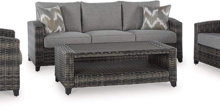 Transform Your Outdoor Space with the Oasis Court Weather Resistant Sofa Set!