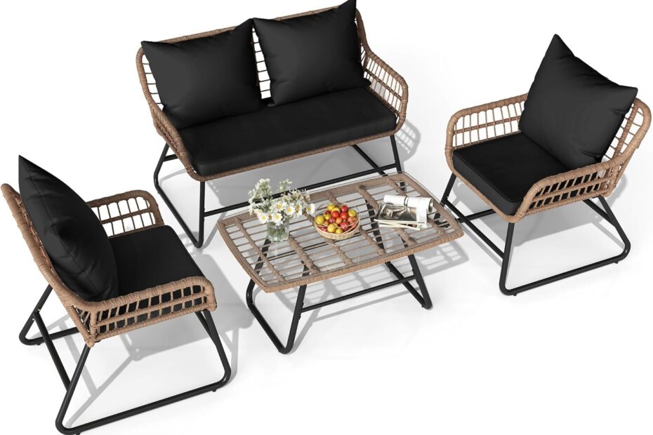 Transform Your Outdoor Space: YITAHOME 4-Piece Patio Conversation Set Review