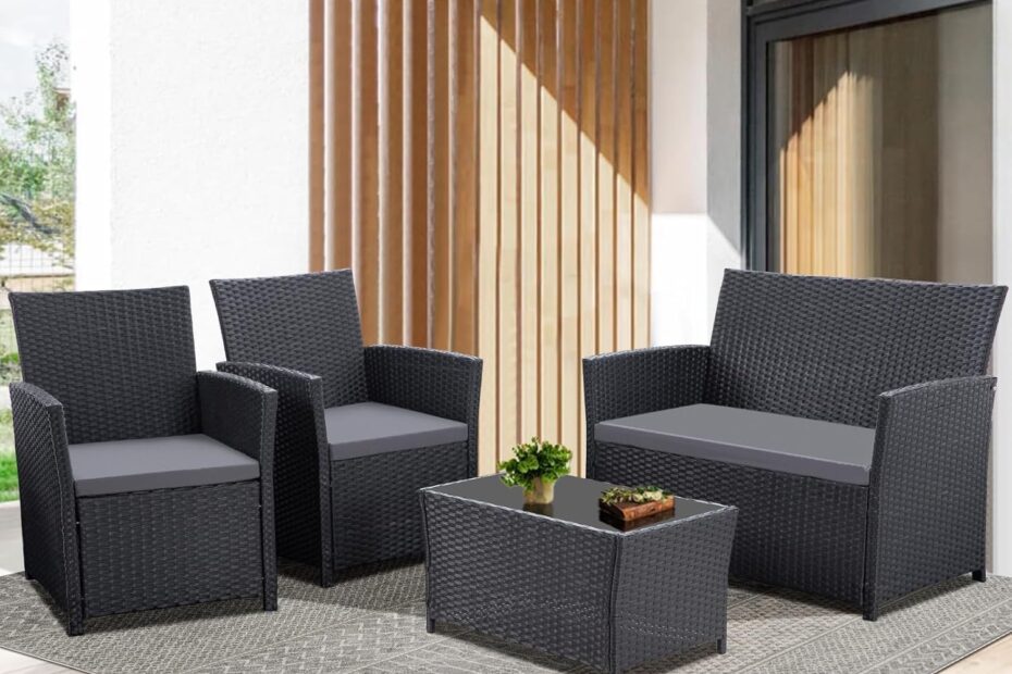 Transform Your Outdoors: 4-Piece Wicker Patio Furniture Set Review
