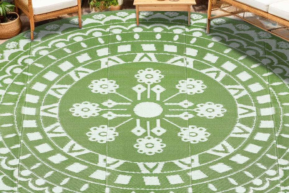 Transform Your Outdoors: Capslpad 8Ft Round Reversible Patio Rug Review