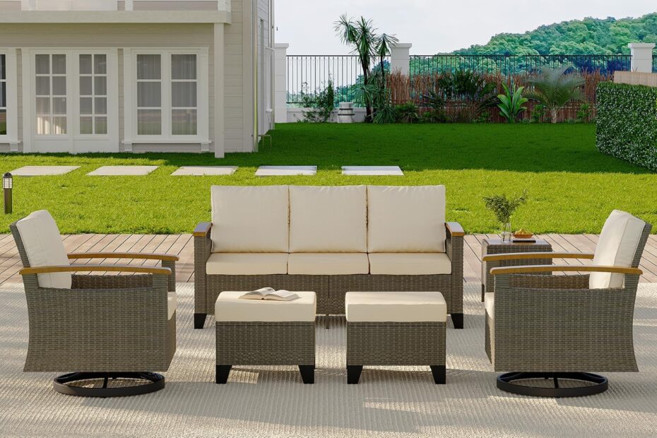 Transform Your Outdoors: MELLCOM 6-Piece Wicker Patio Set Review