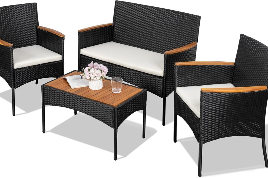 Transform Your Outdoors: Shintenchi 4-Piece Patio Furniture Set Review