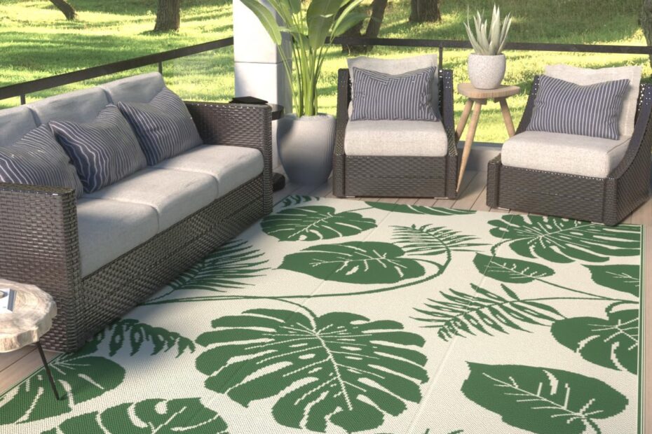 Transform Your Outdoors: The Versatile 6' x 9' Reversible Green Plastic Rug Review
