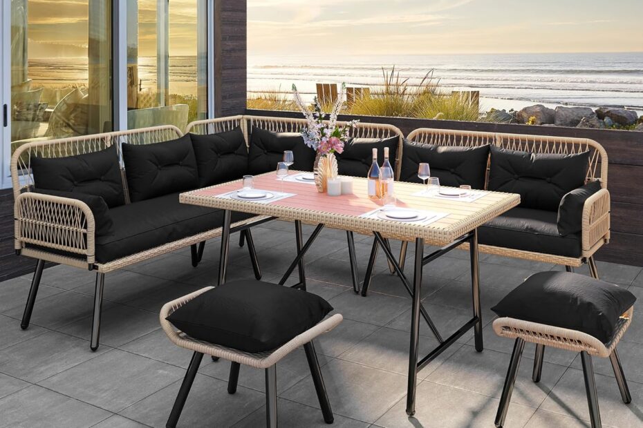 Transform Your Outdoors: YITAHOME L-Shaped Wicker Sofa Set Review