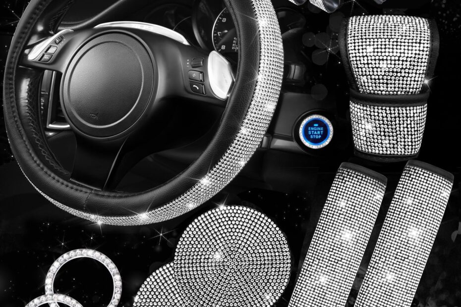 Transform Your Ride: A Review of CAR PASS 11 PCS Bling Diamond Car Accessories!
