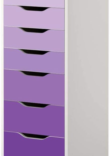 Transform Your Space: Review of Purple Ombre Decals for Alex Drawers