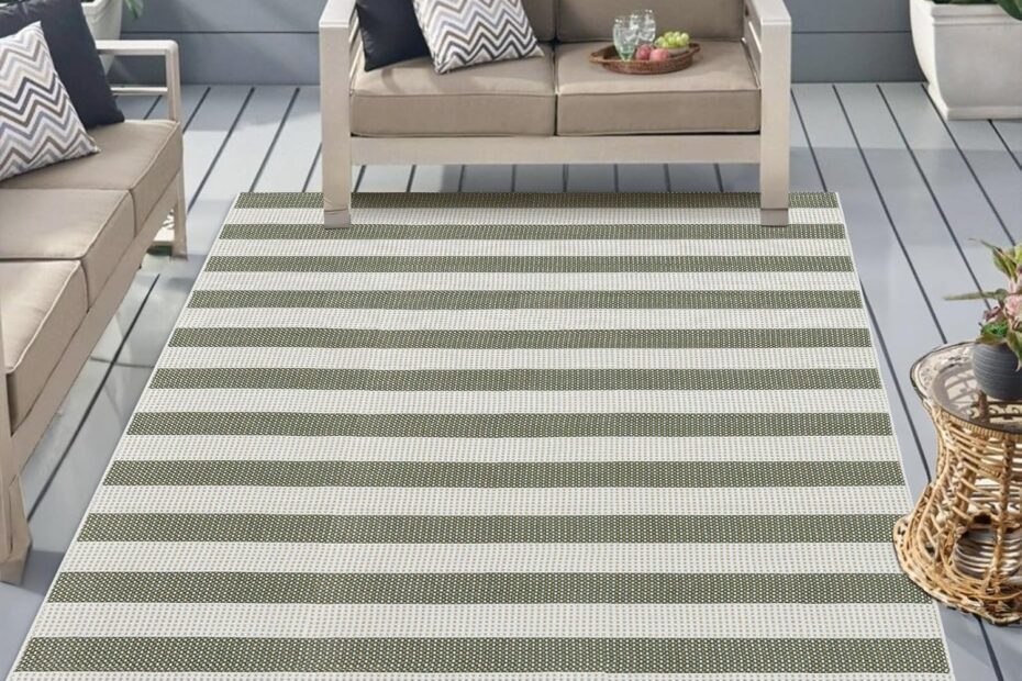Transform Your Space: Review of the Green and White Striped Outdoor Rug