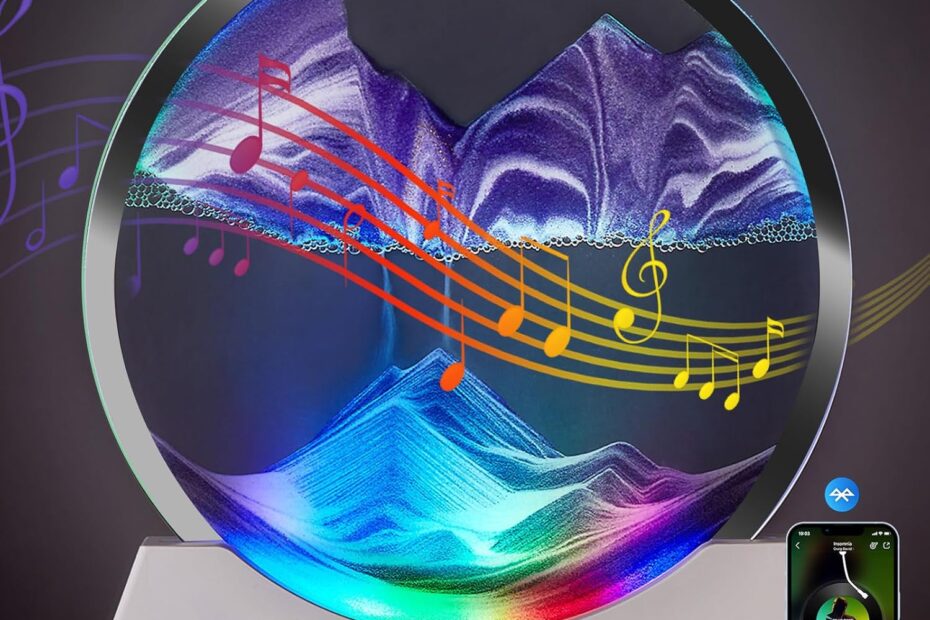 Transform Your Space: Review of the Moving Sand Art Bluetooth Speaker Bedside Lamp