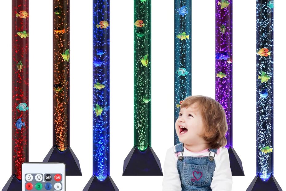 Transform Your Space: The MOONSAY Large LED Fish Tube - A Soothing Sensory Experience for Kids