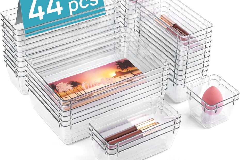 Transform Your Space: Vtopmart 44 PCS Clear Plastic Drawer Organizers Review