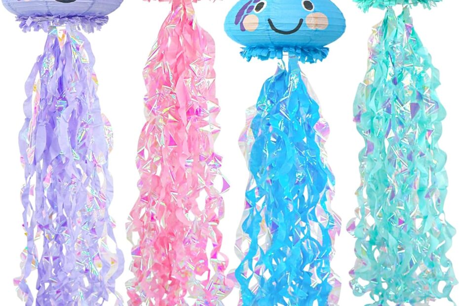 Transform Your Space with Jelly Fish Paper Lanterns: Perfect for Ocean-Themed Parties!