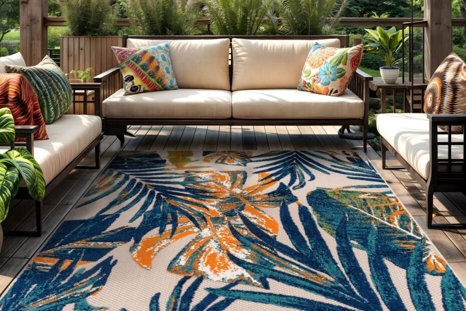 Transform Your Space with Rugshop Tropical Floral Leaves Rug: A Review!