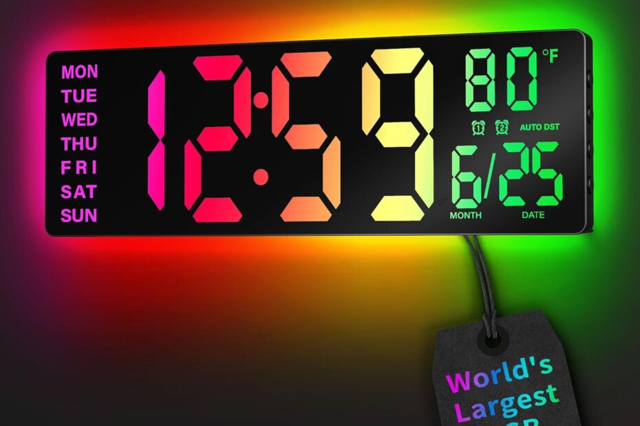 Transform Your Space with the 16.5" Smart Digital Wall Clock: Reviews & Recommendations