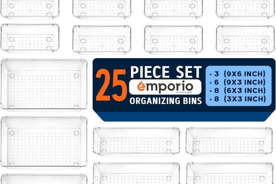 Ultimate Drawer Organizer Set: Transform Your Space with 25 Versatile Storage Bins!