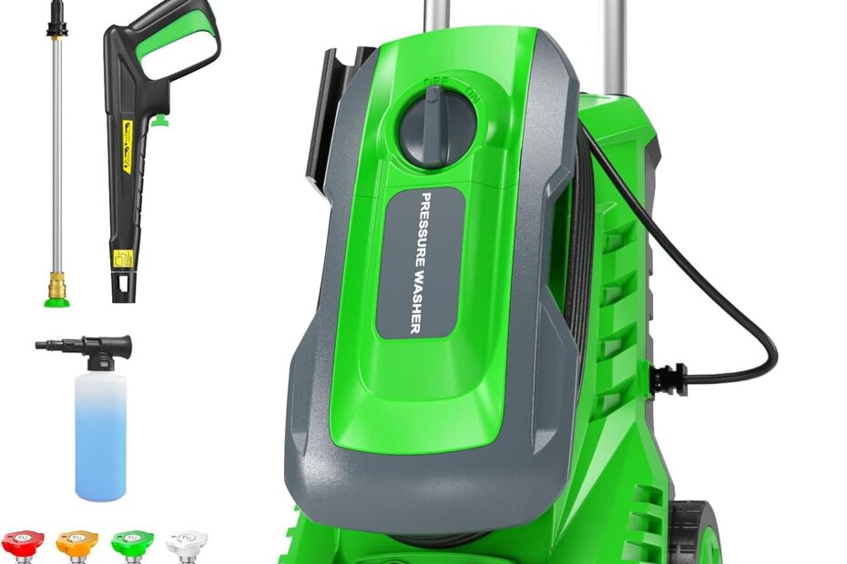 Unleash the Power: Review of the 4800PSI Electric Pressure Washer with Foam Cannon!