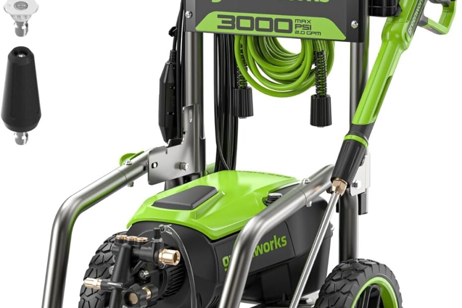 Unleashing Power: A Review of the Greenworks Pro 3000 PSI Electric Pressure Washer
