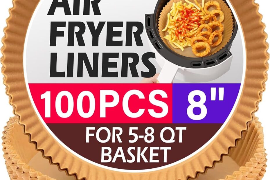 Unlock Hassle-Free Cooking with 100PCS Non-Stick Air Fryer Liners!